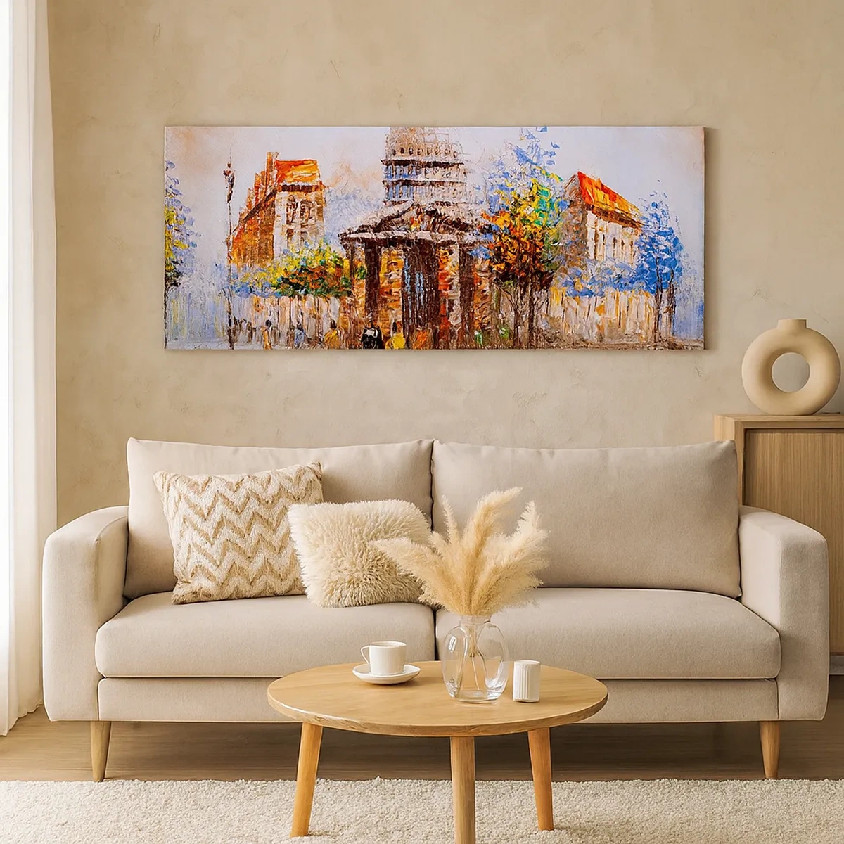 Quadro em tela - Passeio por Paris - 30x30 cm