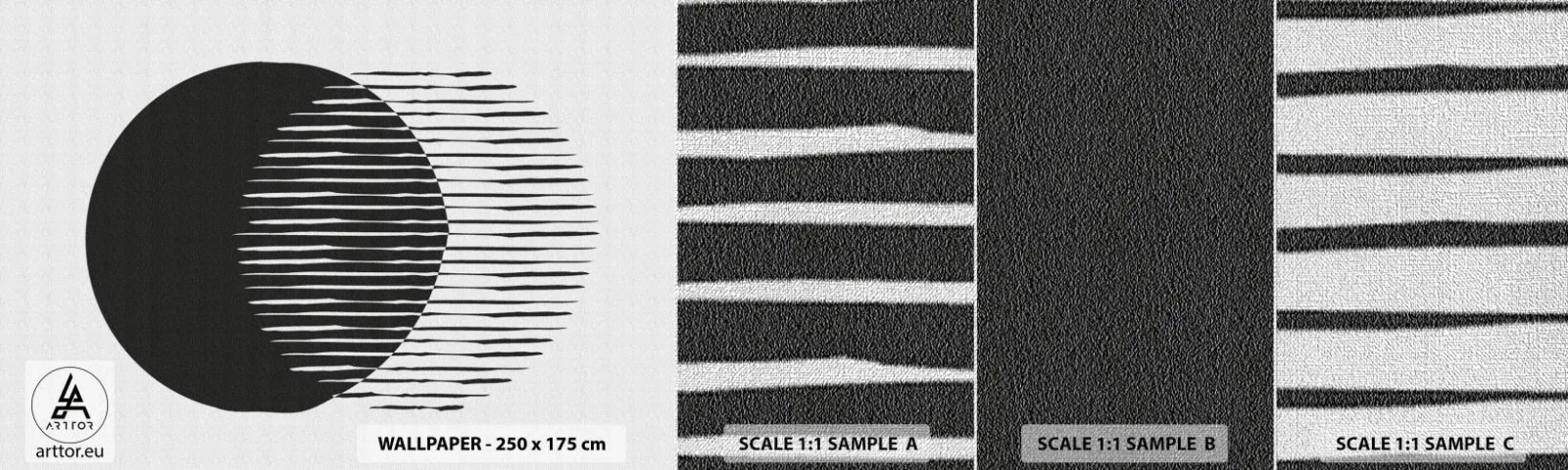 Amostra de papel de parede Premium Canvas - Seu alter ego - Sol, Rodas, Boho - 100x30 cm