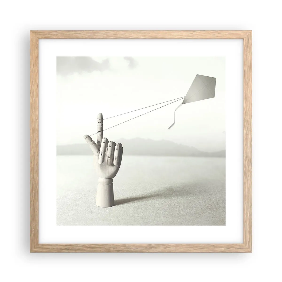 Pôster com moldura de carvalho claro - Prova de força - 40x40 cm