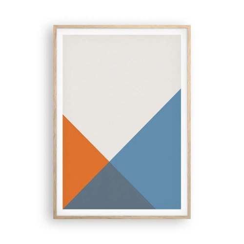 Pôster com moldura de carvalho claro - Em termos de... - 70x100 cm