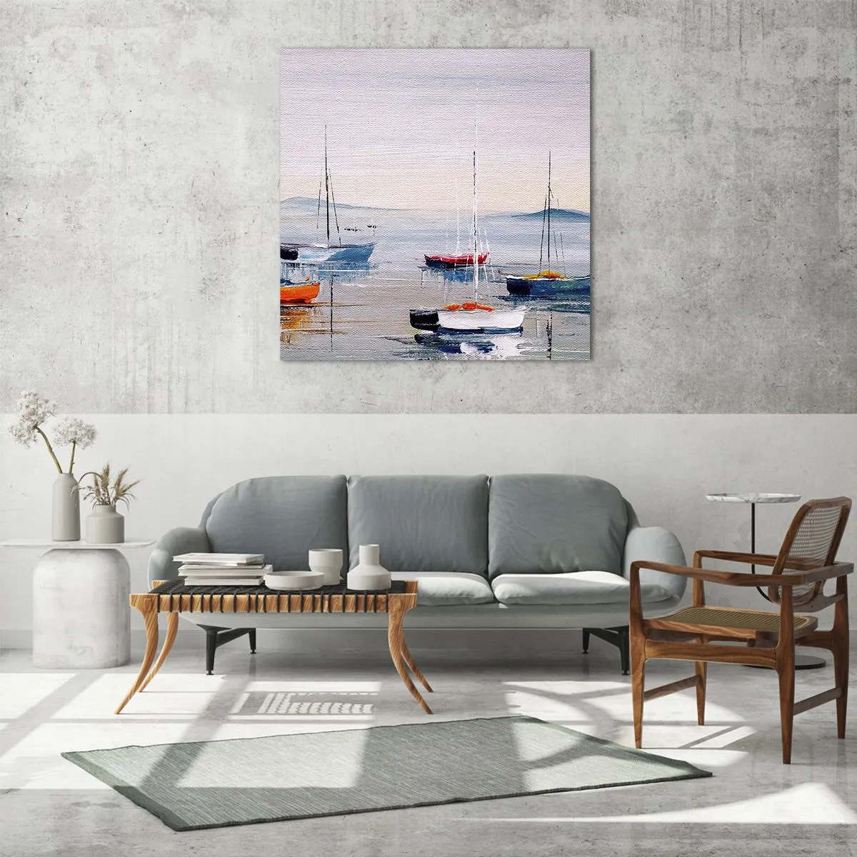 Quadro em vidro - Um merecido descanso - 70x70 cm