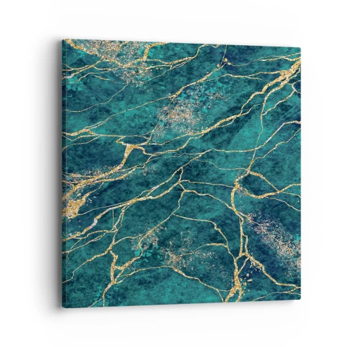 Quadro em tela - Veia dourada - 40x40 cm