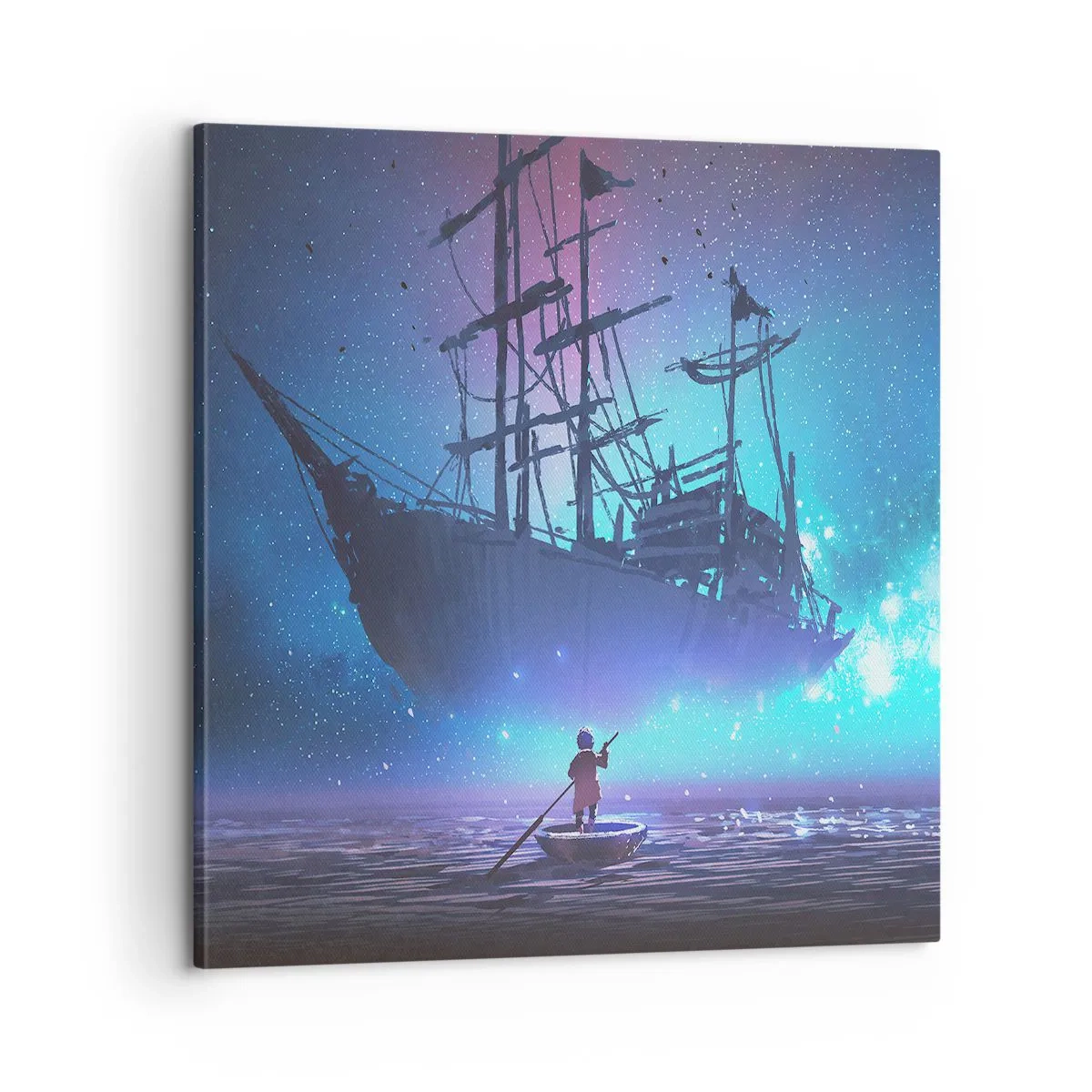 Quadro em tela - Um encontro com o mito do mar - 60x60 cm