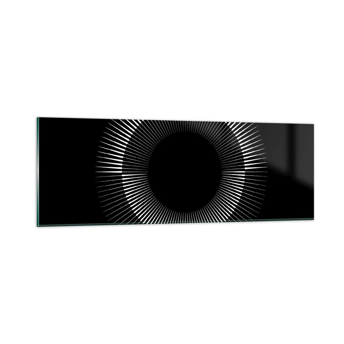 Quadro em vidro - Sol preto - 90x30 cm