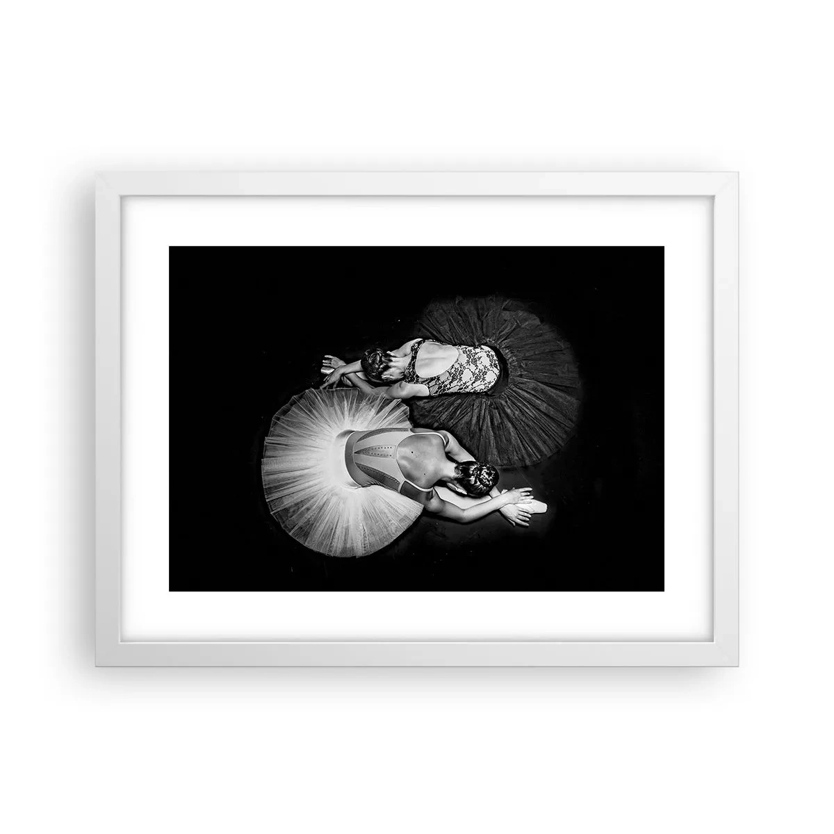 Pôster em moldura branca - Jin e yang – o equilíbrio perfeito - 40x30 cm