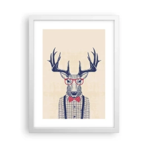 Pôster em moldura branca - Extravagância engraçada - 30x40 cm