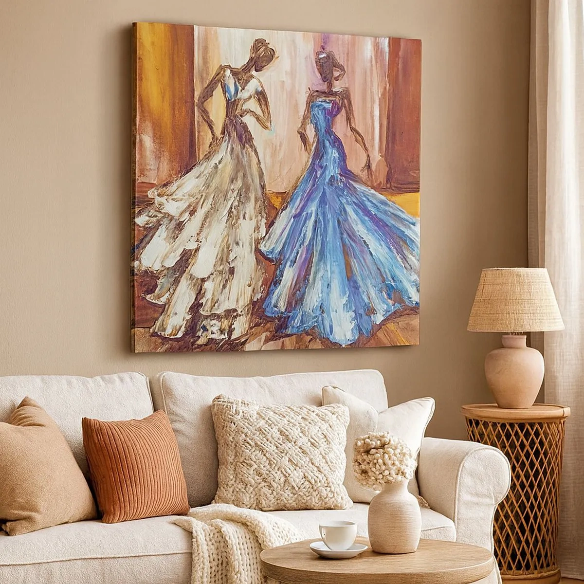 Quadro em tela - Uma bela dupla - 30x30 cm