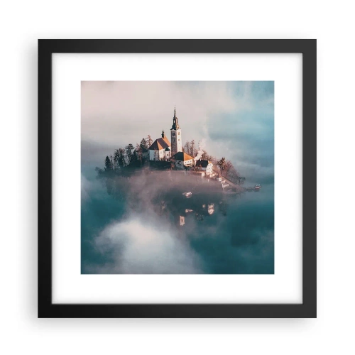 Pôster com moldura preta - A ilha dos Sonhos - 30x30 cm