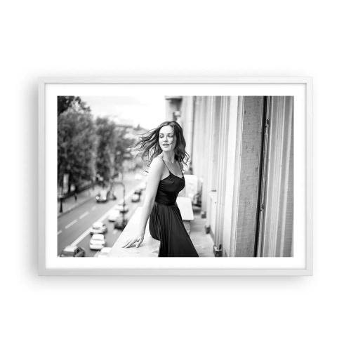 Pôster em moldura branca - Certamente uma parisiense - 70x50 cm