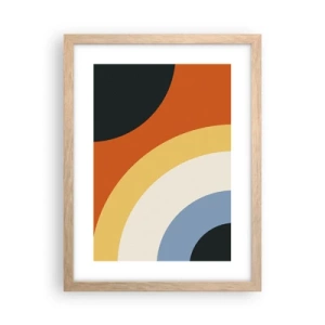 Pôster com moldura de carvalho claro - Um para o outro - 30x40 cm