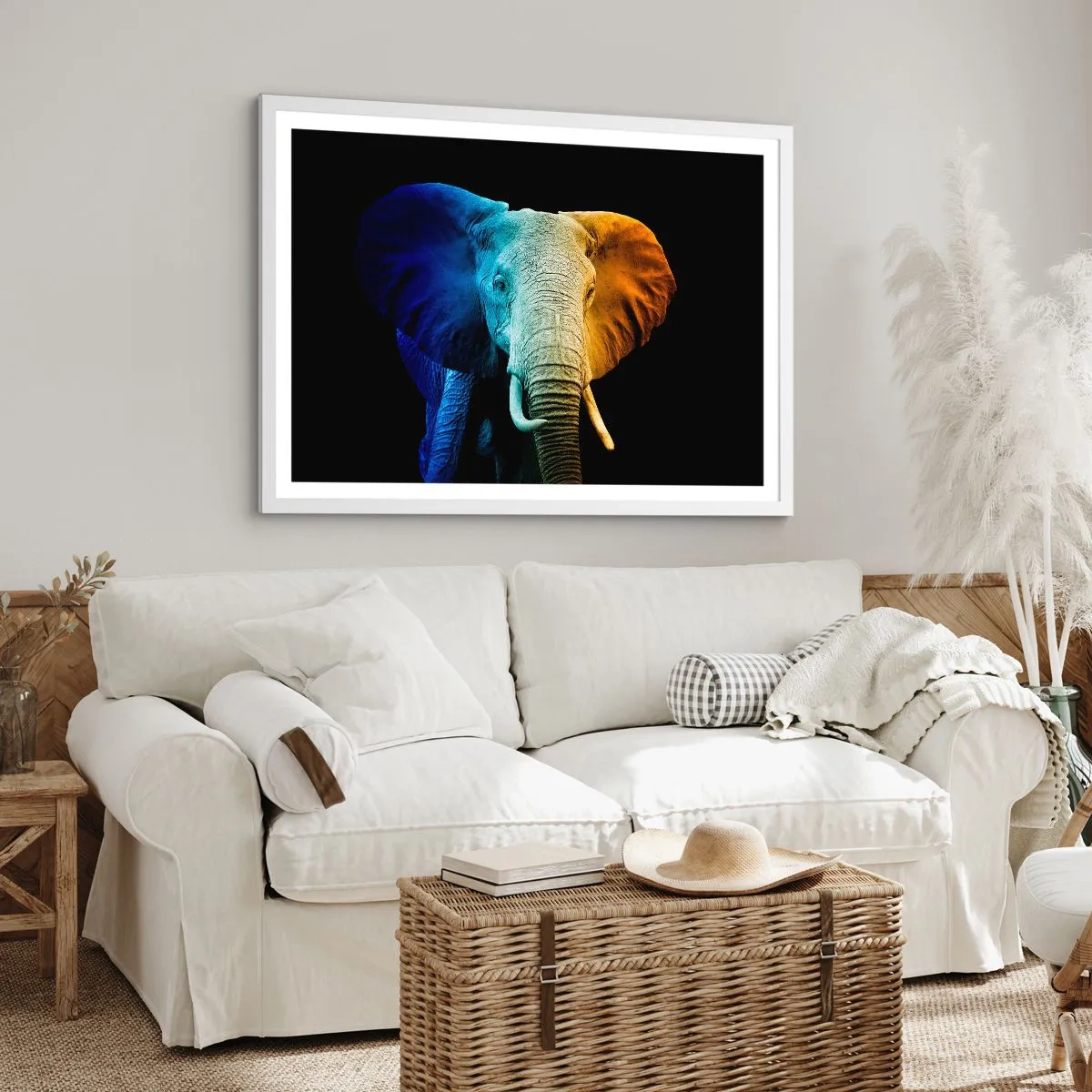 Pôster em moldura branca - Excêntrico, não esquisito - 100x70 cm