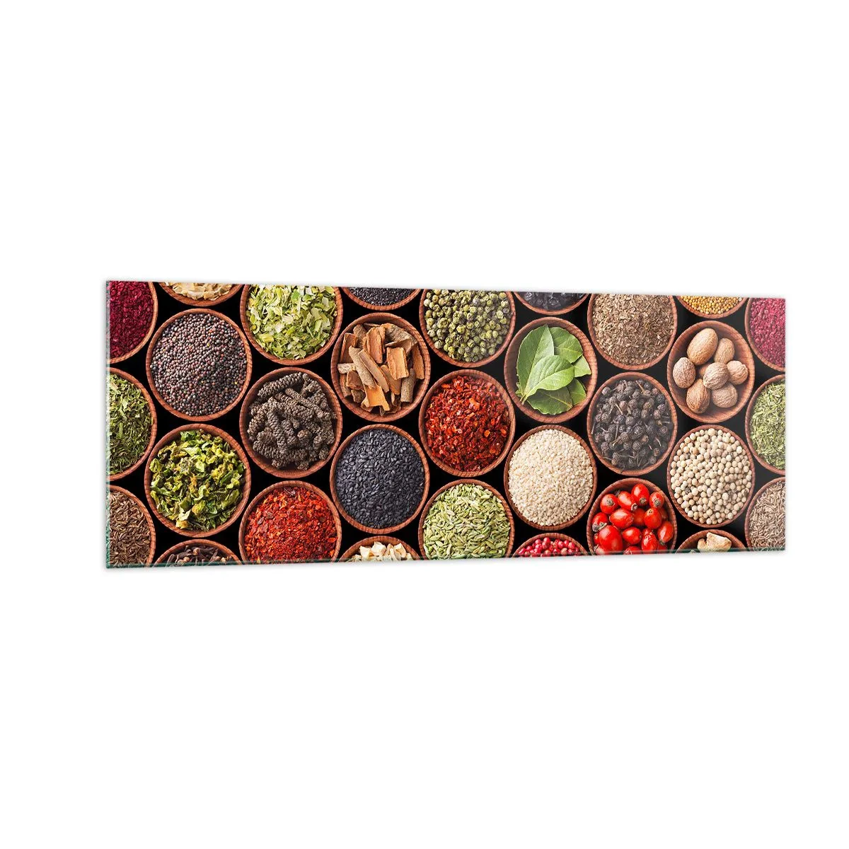 Quadro em vidro - Todos os sabores do mundo - 140x50 cm