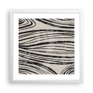 Pôster em moldura branca - Piscina em linha - 40x40 cm