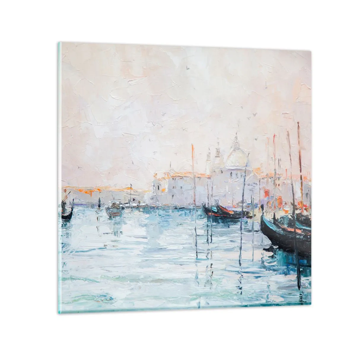 Quadro em vidro - Além da água, atrás do nevoeiro - 30x30 cm