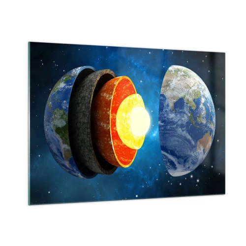 Quadro em vidro - Viagem ao centro da Terra - 100x70 cm