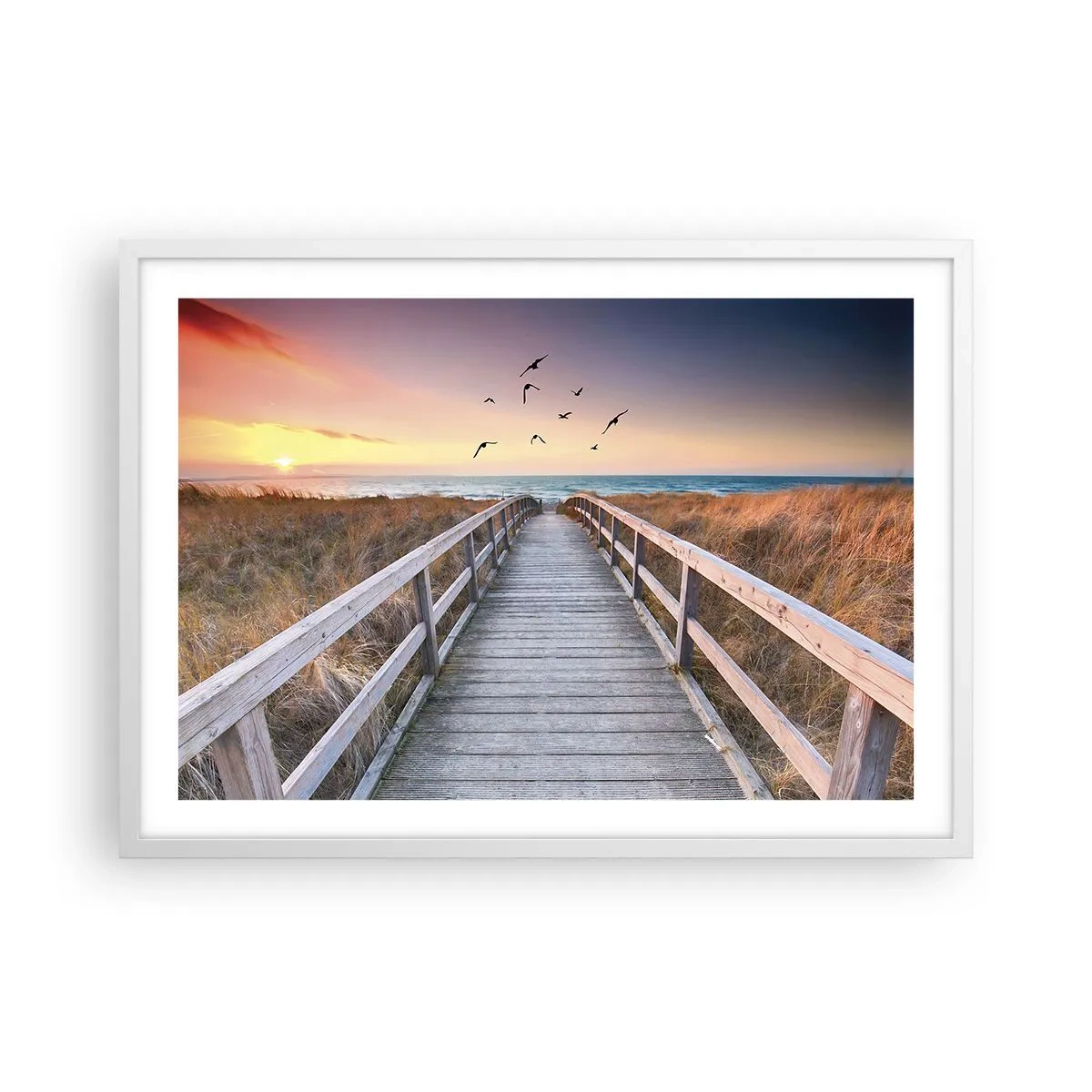 Pôster em moldura branca - O espaço das alturas - 70x50 cm