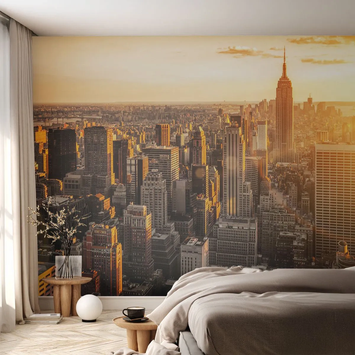 Papel de Parede Autocolante Deluxe Sticker - Crescer ao sol - Cidade, Nova Iorque, Arquitetura - 250x175 cm