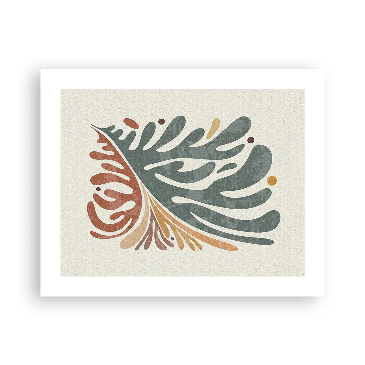 Pôster - Folha multicolorida - 50x40 cm