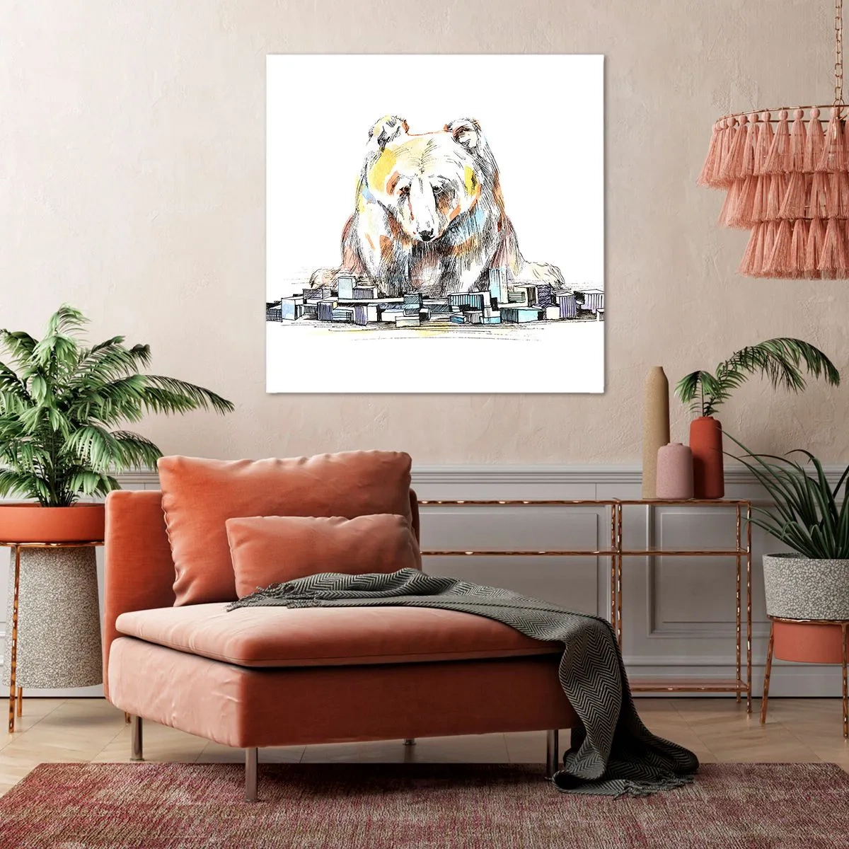 Quadro em tela - Como viver assim? - 50x50 cm