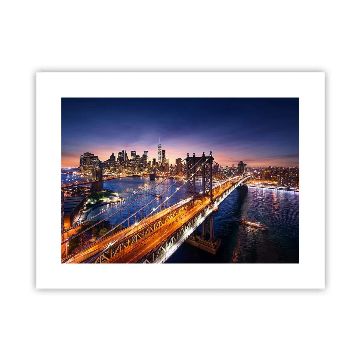 Pôster - Uma ponte luminosa para o coração da cidade - 40x30 cm