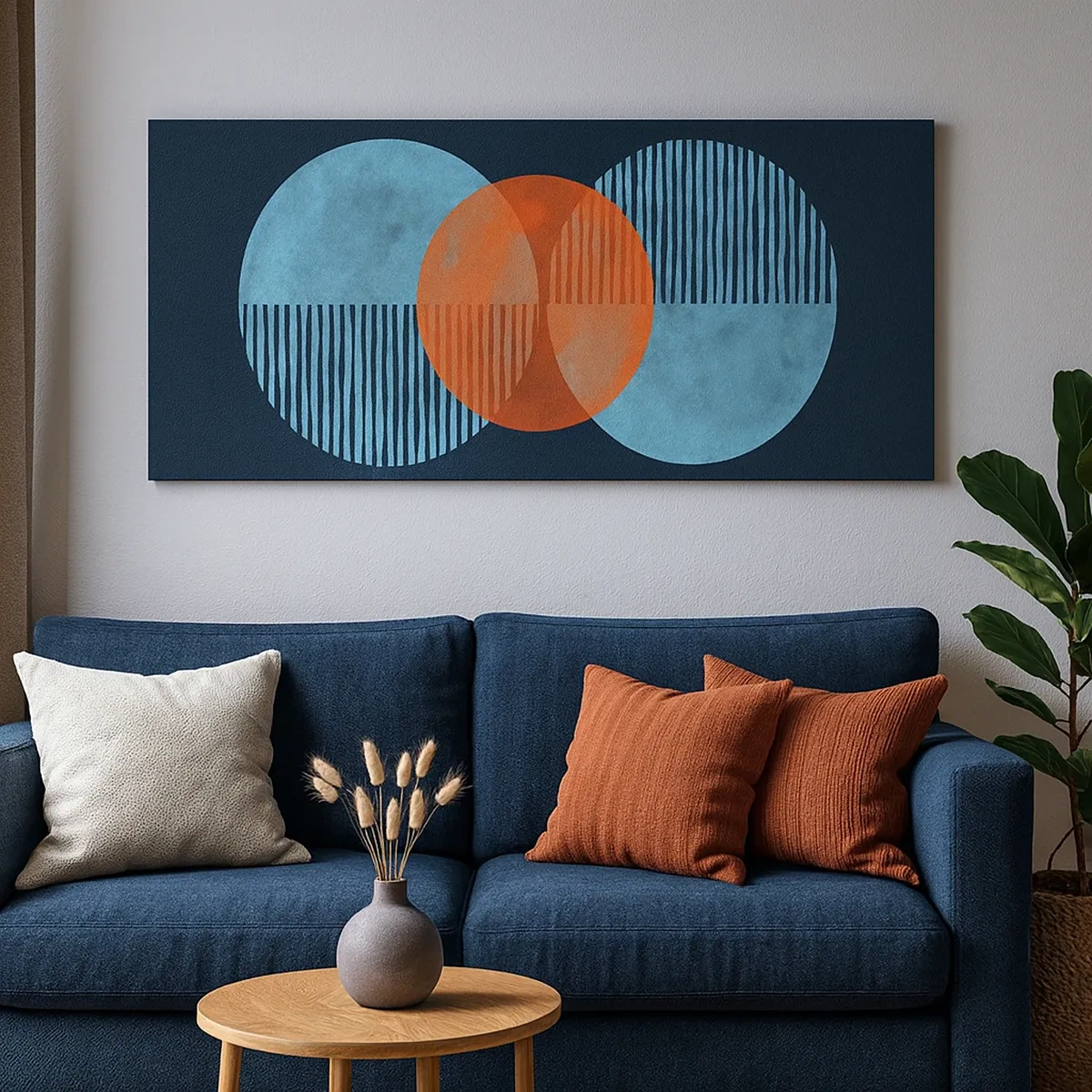 Quadro em tela - Obras de arte simétricas - 30x30 cm