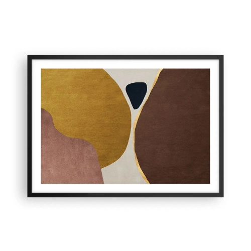 Pôster com moldura preta - Abstração – um lugar no espaço - 70x50 cm