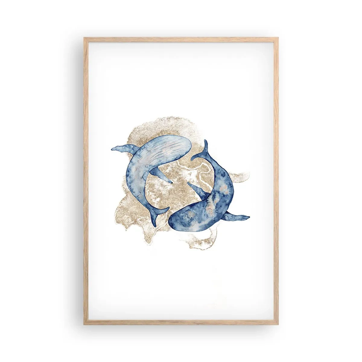 Pôster com moldura de carvalho claro - Amizade ou amor? - 61x91 cm