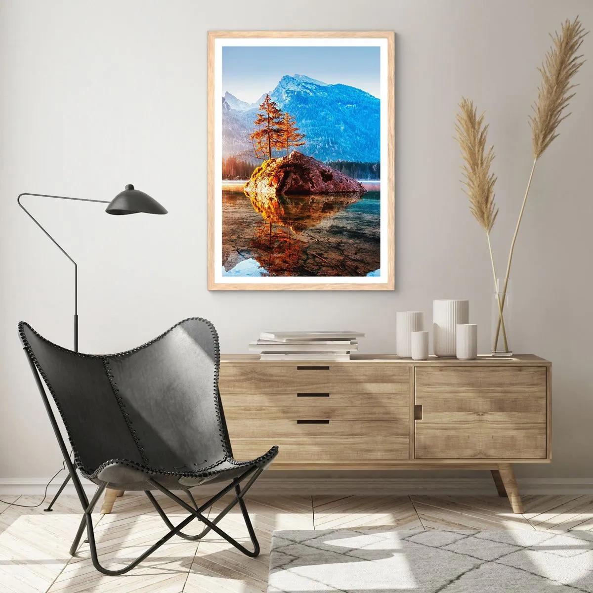 Pôster com moldura de carvalho claro - A natureza sob uma nova luz - 30x40 cm