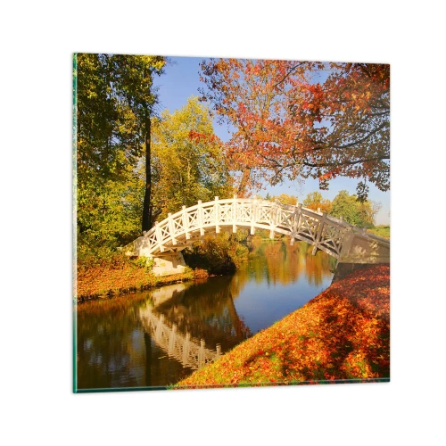 Quadro em vidro - Na ponte branca dos suspiros - 70x70 cm