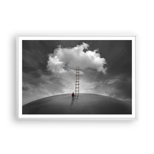 Pôster em moldura branca - Tudo é possível - 100x70 cm