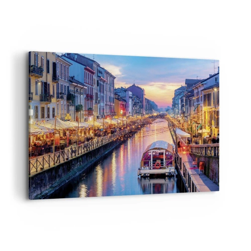 Quadro em tela - Uma noite de luz e diversão - 120x80 cm