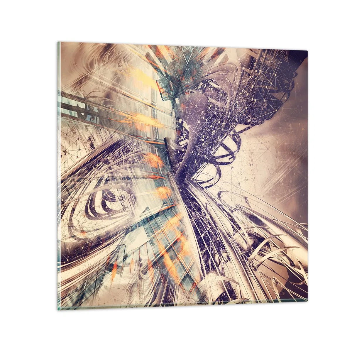 Quadro em vidro - Com muita pressa - 30x30 cm