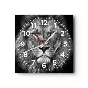 Relógio de parede - Relógio em vidro - Em trajes de coroação - 30x30 cm