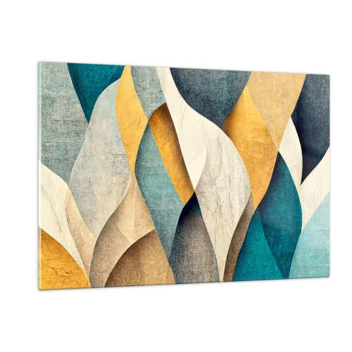 Quadro em vidro - Ritmo e onda - 120x80 cm