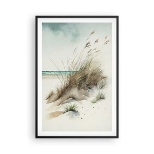 Pôster com moldura preta - Coberto de areia - 61x91 cm