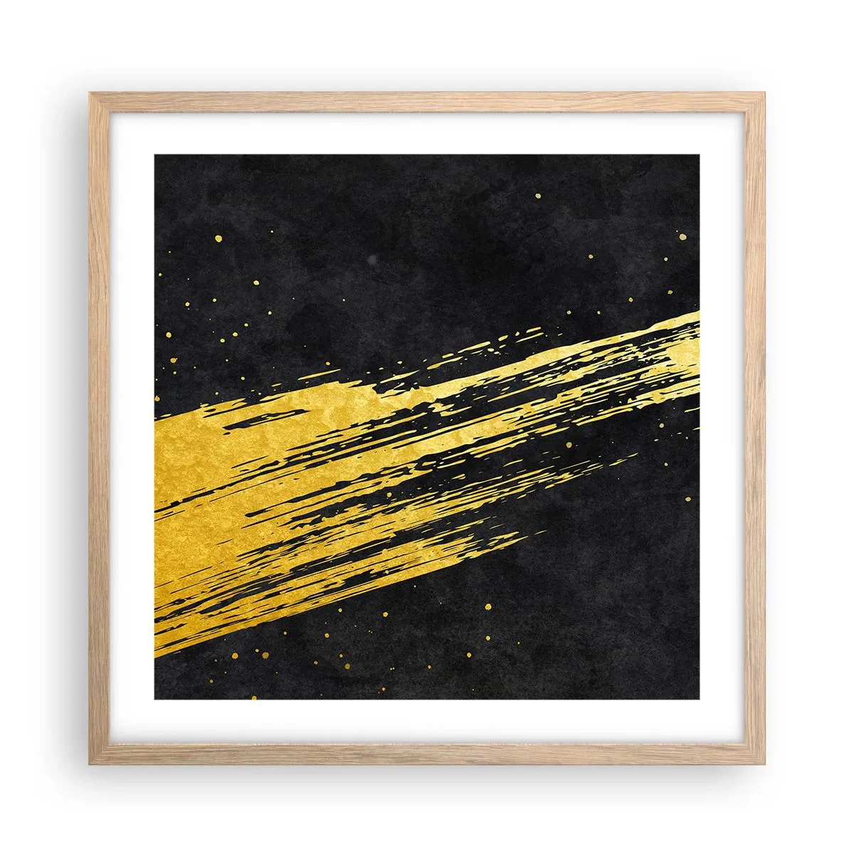 Pôster com moldura de carvalho claro - Salto para o hiperespaço - 50x50 cm