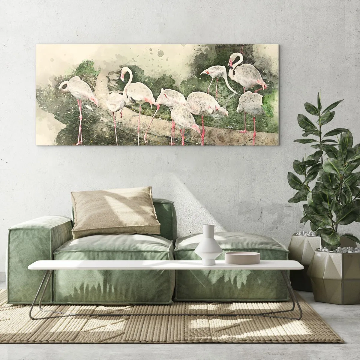 Quadro em vidro - Sonho exótico - 100x40 cm