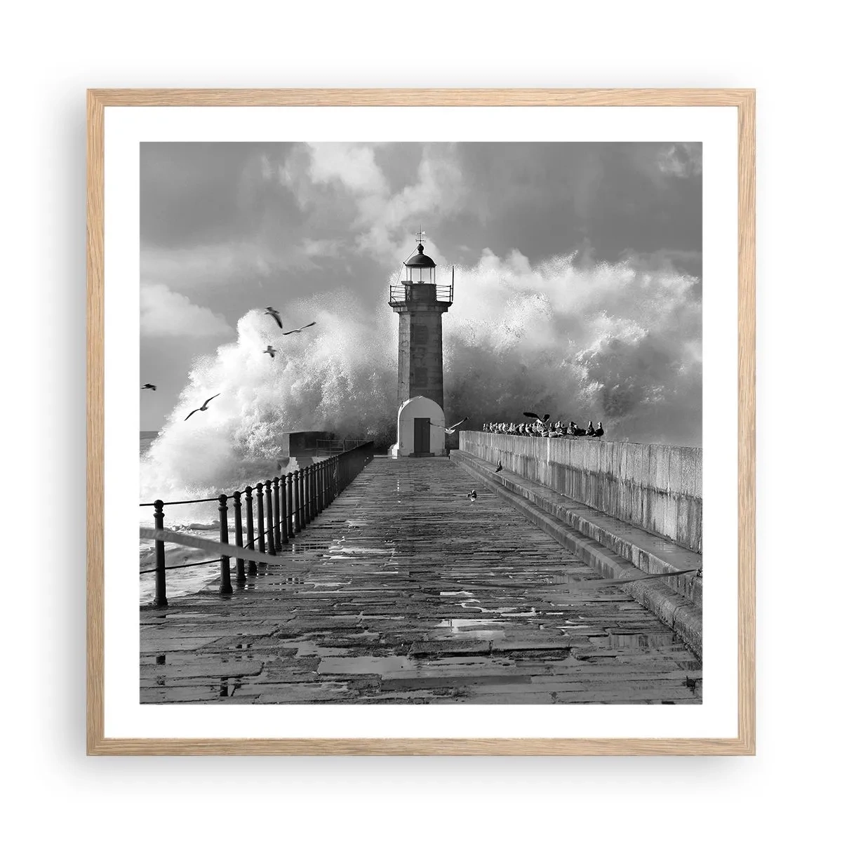 Pôster com moldura de carvalho claro - Destemida - 60x60 cm