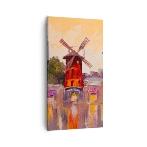 Quadro em tela - Ícones parisienses – Moulin Rouge - 55x100 cm