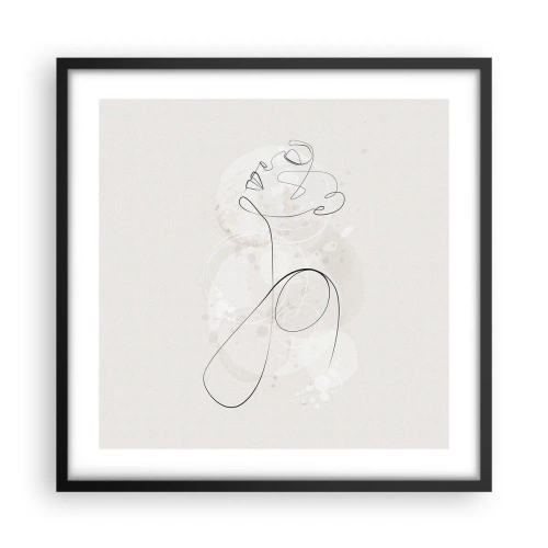 Pôster com moldura preta - O espiral de beleza - 50x50 cm