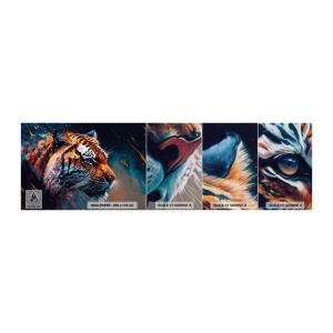 Amostra de papel de parede Premium Canvas - Beleza selvagem - Tigre, Colorida, Animal - 100x30 cm