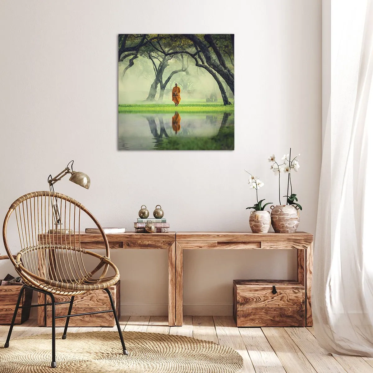 Quadro em tela - A caminho da iluminação - 40x40 cm