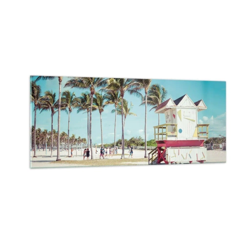 Quadro em vidro - Um belo dia pela frente - 100x40 cm