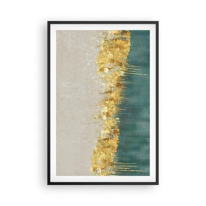Pôster com moldura preta - A fronteira dourada - 61x91 cm