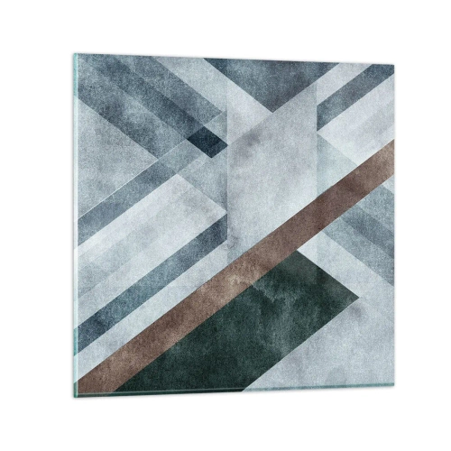 Quadro em vidro - Elegância sofisticada da geometria - 70x70 cm