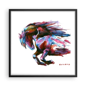 Pôster com moldura preta - Em êxtase - 50x50 cm