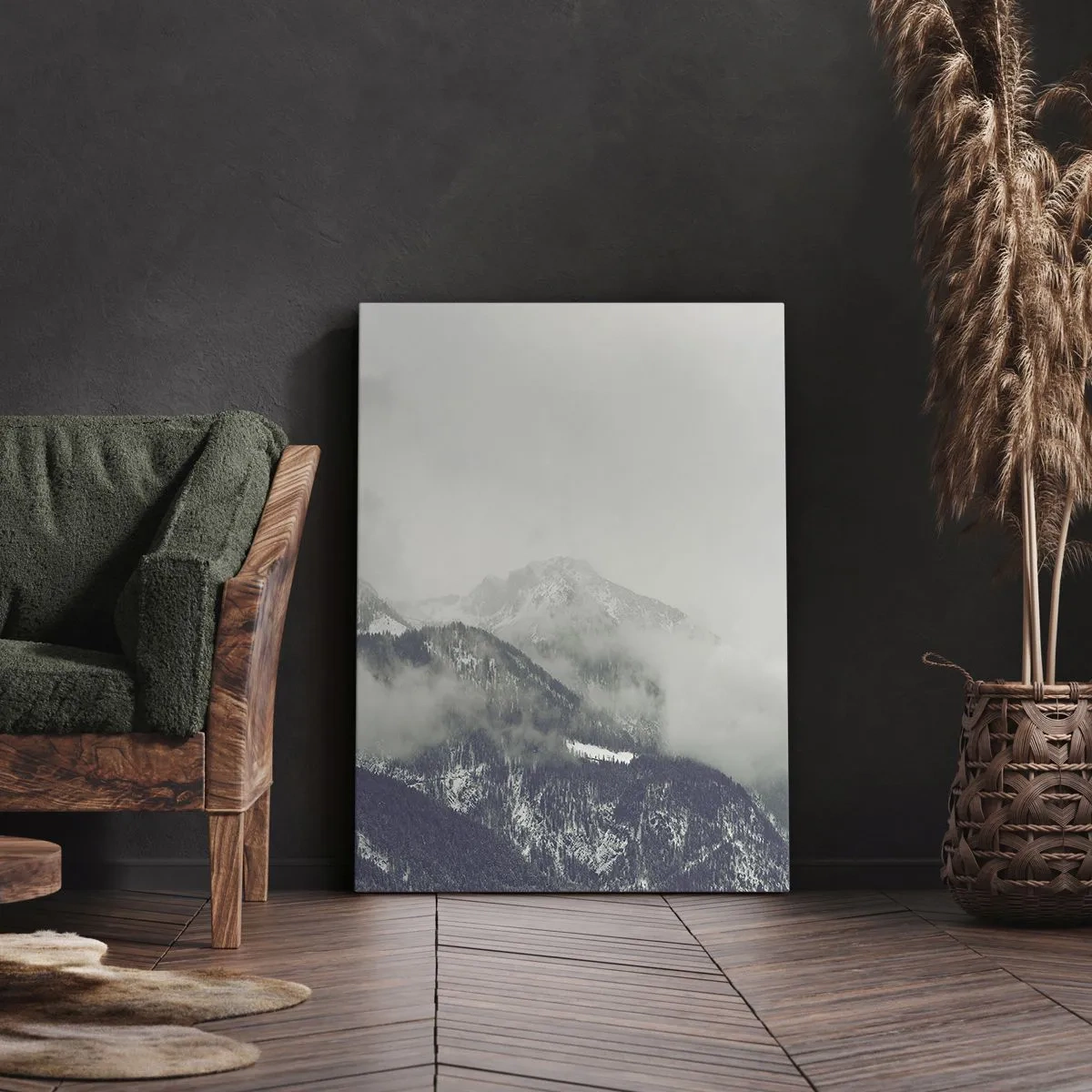 Quadro em tela - Vale nebuloso - 65x120 cm