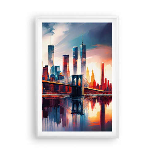 Pôster em moldura branca - Nova York dos sonhos - 61x91 cm