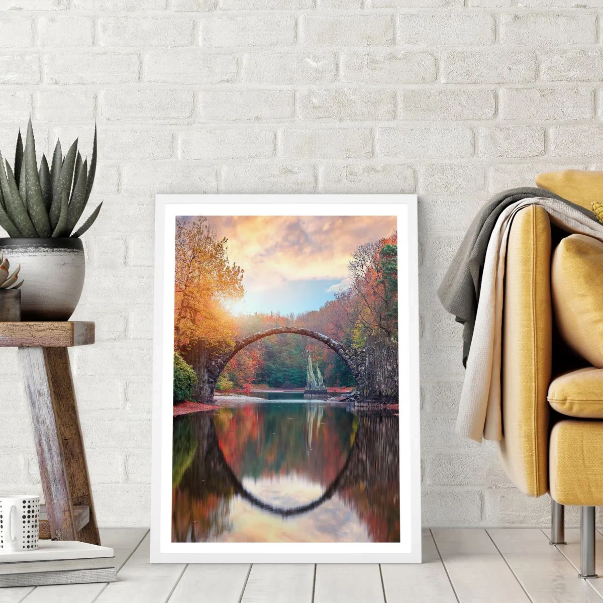 Pôster em moldura branca - Do outro lado do espelho - 61x91 cm