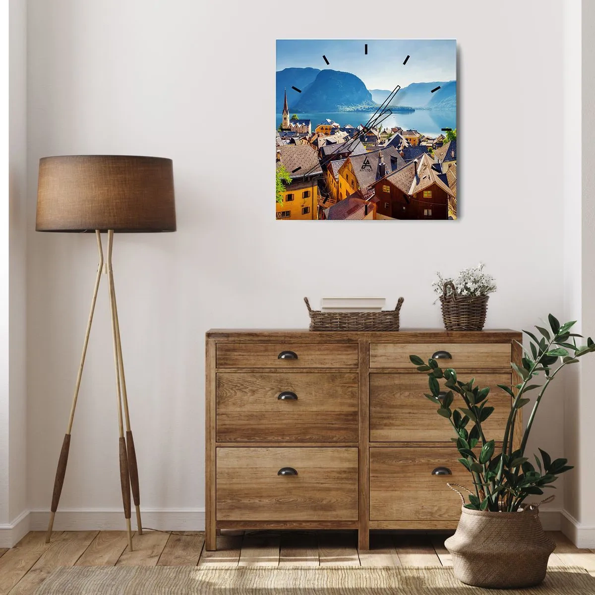 Relógio de parede - Relógio em vidro - Não poderia ser mais pitoresco - 30x30 cm